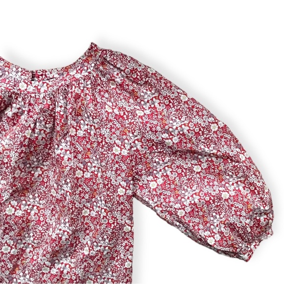 J. CREW Liberty Fabric Floral Oversized Peasant Sleeve Blouse, Size X-Small - Picture 7 of 12